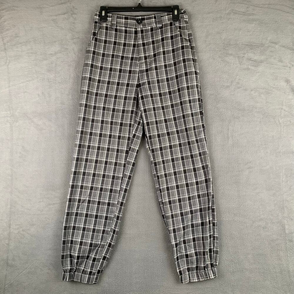 Plaid Jogger Pants Medium Dark Academia Indie Sleaze Grunge Forever 21